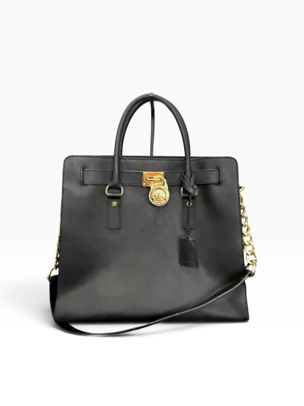 MICHAEL Michael Kors Hamilton Saffiano Leather Tote in black